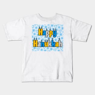 Happy Hanukkah with Stars Kids T-Shirt